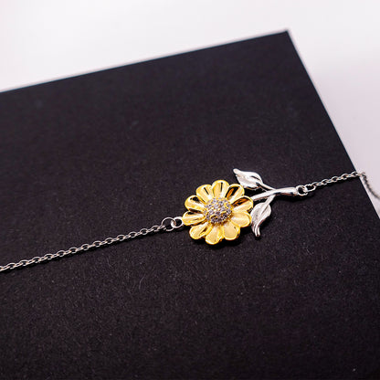 Daughter Jewelry - Be Like a Sunflower Bracelet Graduation Birthday Holiday Gift - Mallard Moon Gift Shop