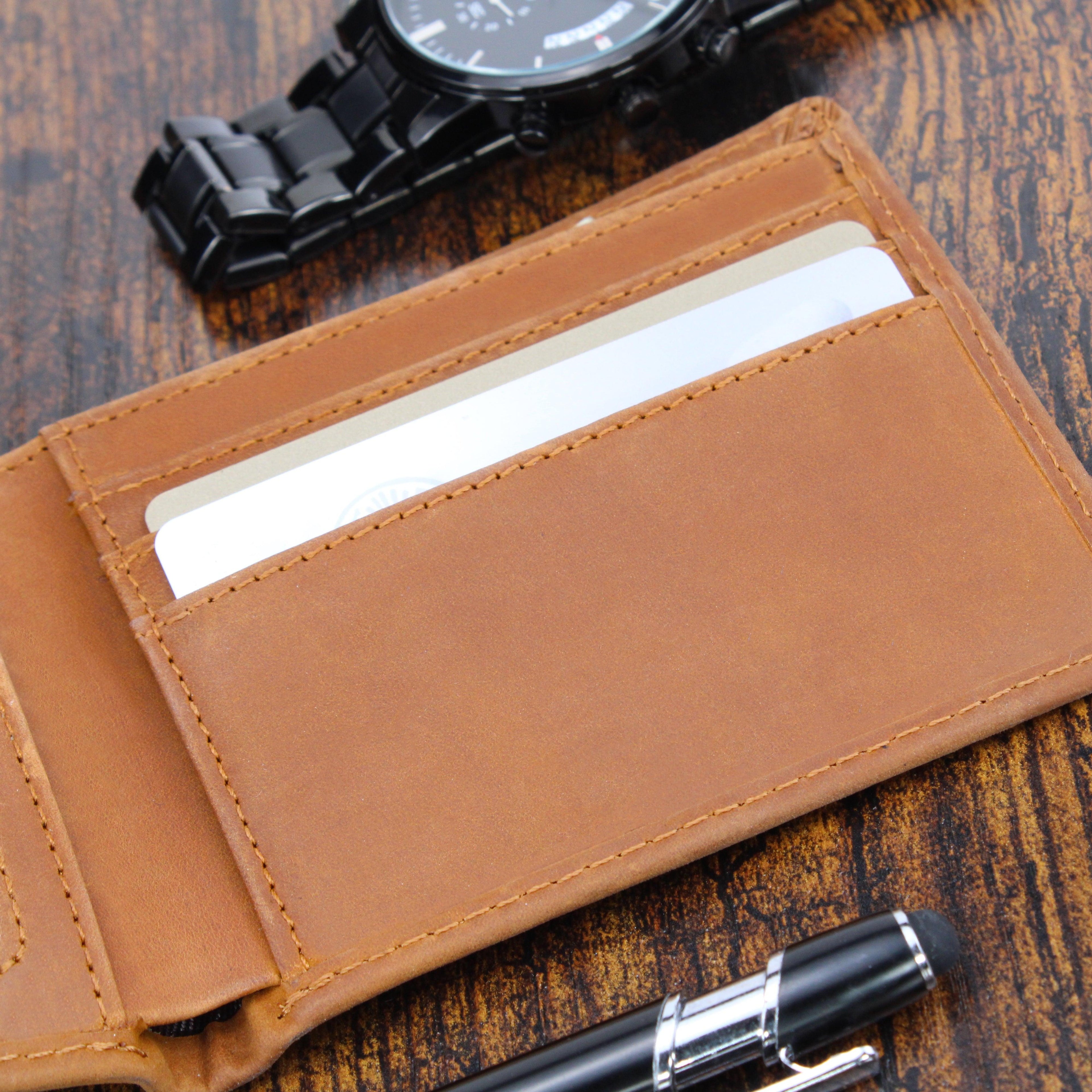 Male Graduation Personalized Graphic Leather Wallet - Mallard Moon Gift Shop