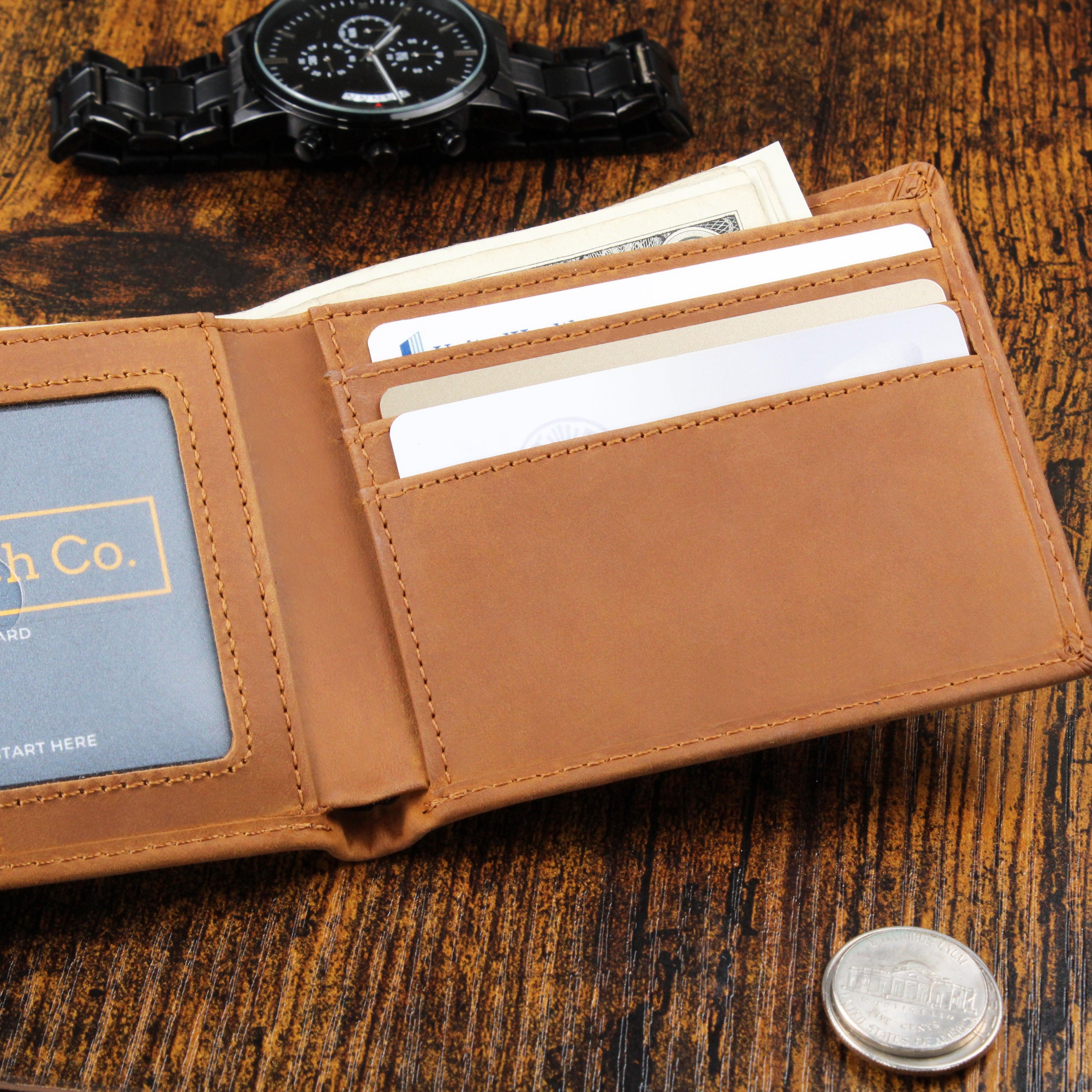 Male Graduation Personalized Graphic Leather Wallet - Mallard Moon Gift Shop