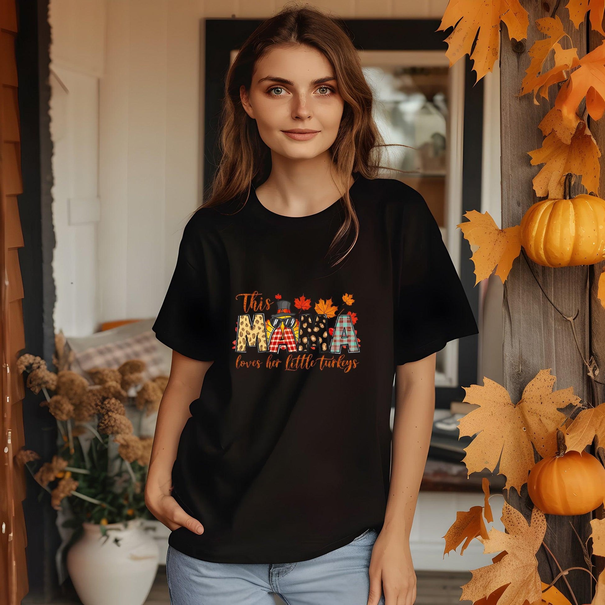 This MAMA Loves Her Little Turkeys Thanksgiving Sweatshirt - Mallard Moon Gift Shop