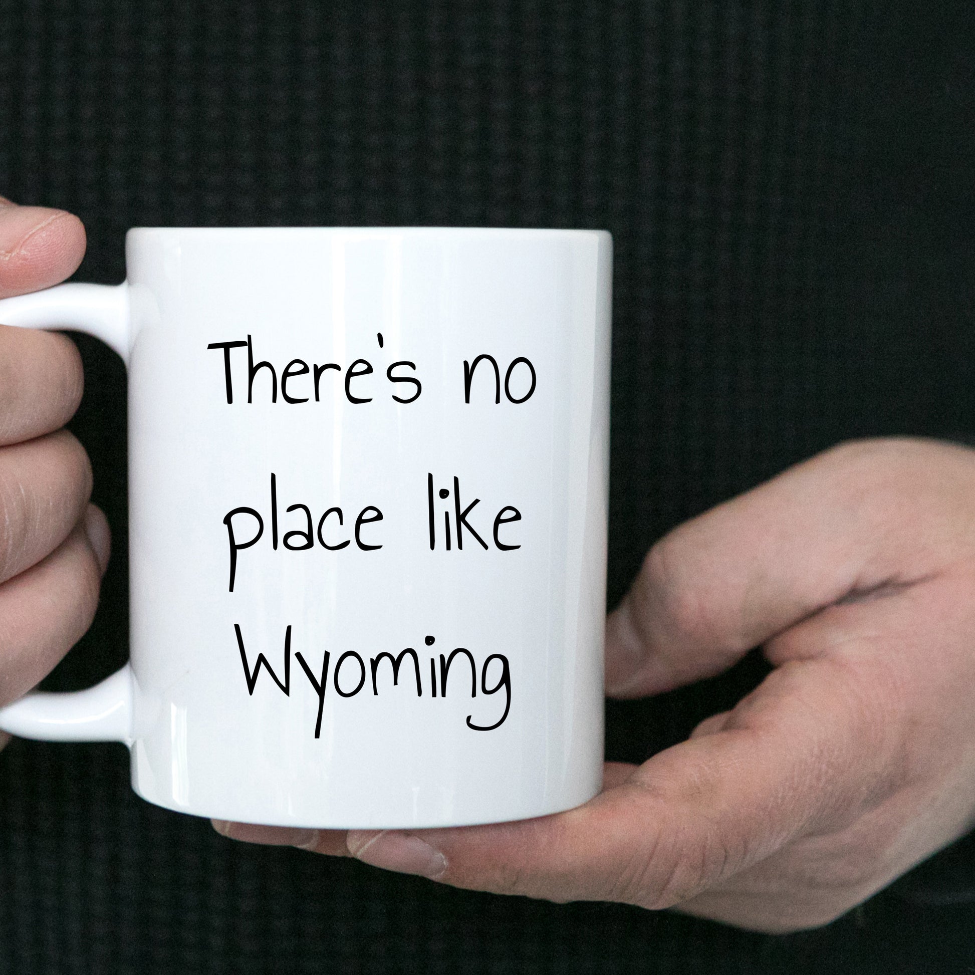 Wyoming Gifts for Lovers of Wyoming - Funny There's No Place Like Wyoming White Coffee Mug - Mallard Moon Gift Shop