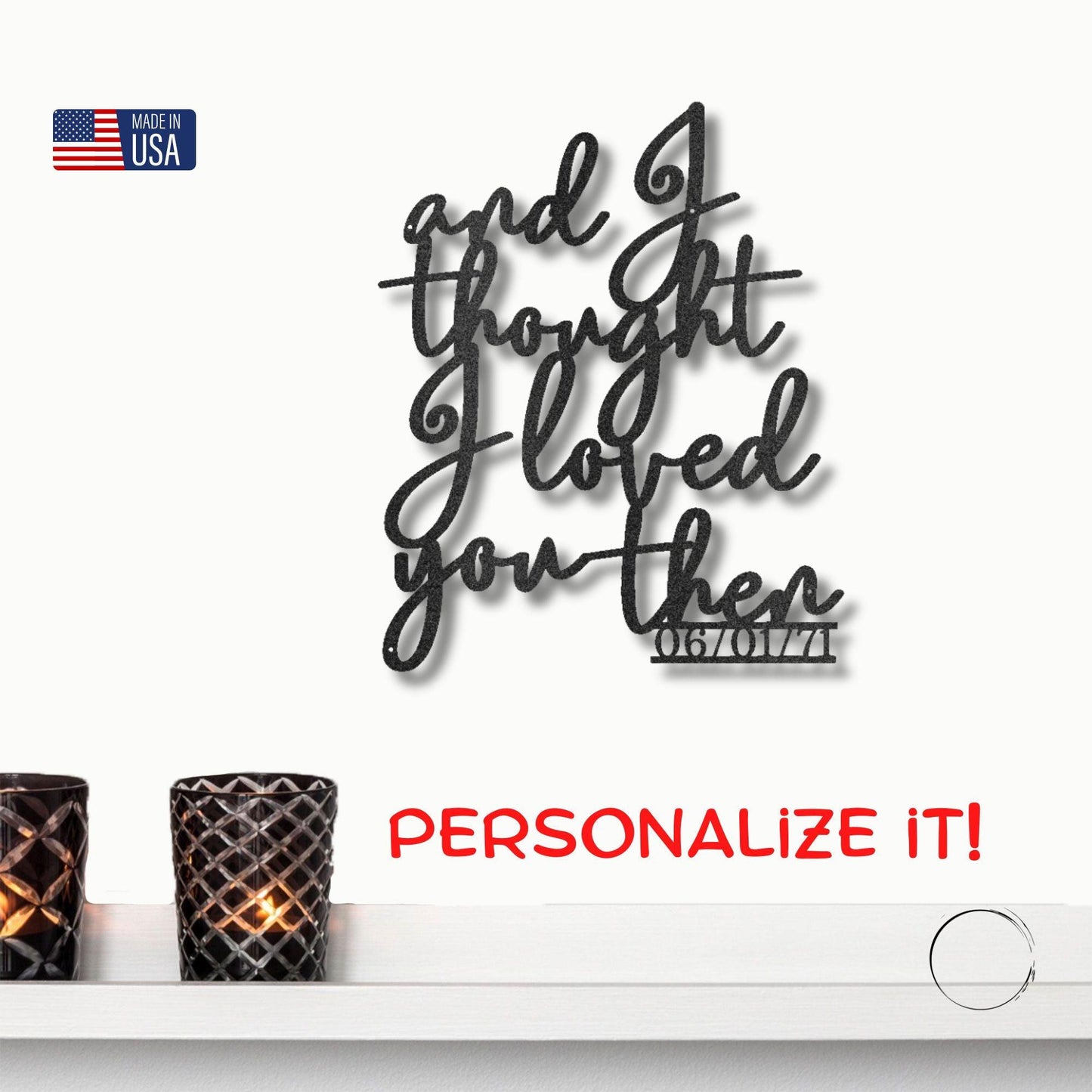 Ever Growing Love Custom Indoor Outdoor Steel Wall Sign - Mallard Moon Gift Shop