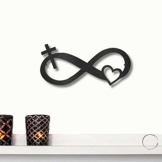 Lords Infinite Love Steel Wall Sign - Mallard Moon Gift Shop