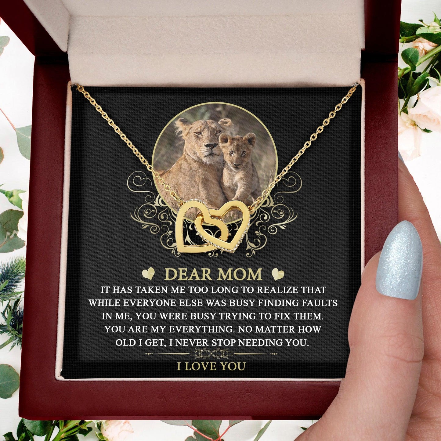 Gift for Mom You are My Everything Interlocking Hearts Necklace - Mallard Moon Gift Shop