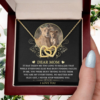 Gift for Mom You are My Everything Interlocking Hearts Necklace - Mallard Moon Gift Shop