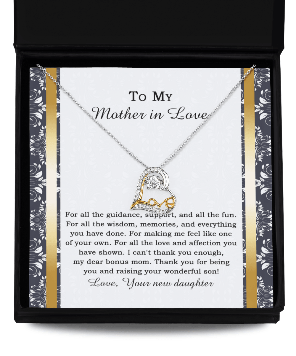 Mother-in-law Wedding Day Gift - One Of Your Own - Love Dancing Heart Pendant Necklace - Mallard Moon Gift Shop