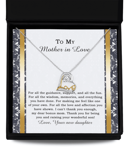 Mother-in-law Wedding Day Gift - One Of Your Own - Love Dancing Heart Pendant Necklace - Mallard Moon Gift Shop