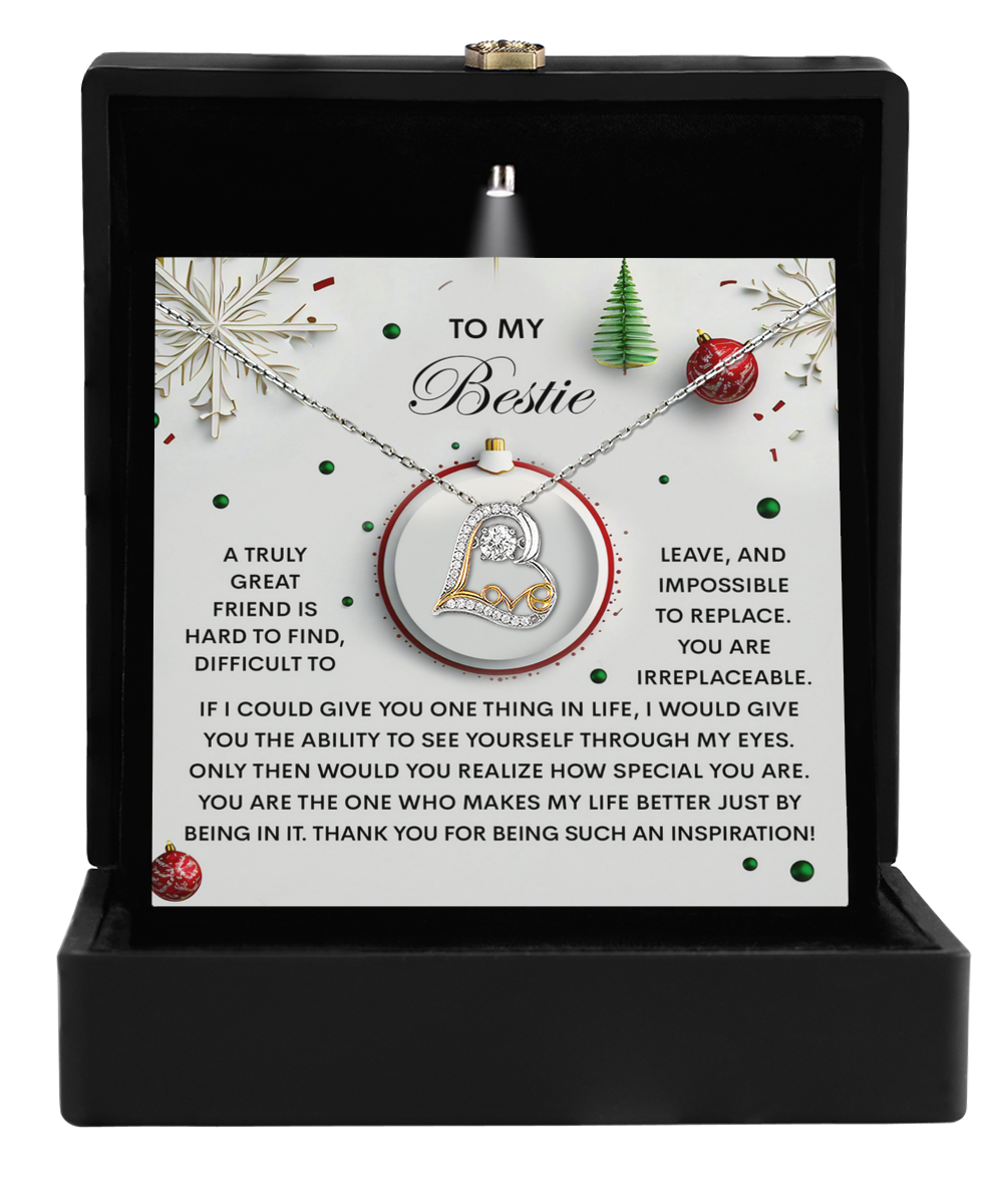 Gift for Bestie - The One - Love Dancing Heart Pendant Necklace - Mallard Moon Gift Shop