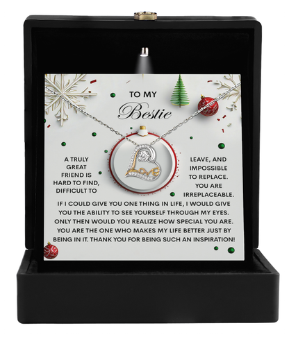 Gift for Bestie - The One - Love Dancing Heart Pendant Necklace - Mallard Moon Gift Shop