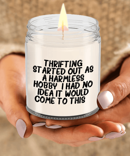 Thrifting Delight, Gifts for Friends, Thrifting Enthusiasts, Birthday, Holidays, Special Occasions, Quote Inspired Scented Soy Candle - Mallard Moon Gift Shop