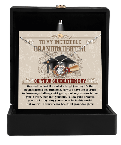 Granddaughter Graduation Gift Follow Your Dreams Crown Pendant Necklace - Mallard Moon Gift Shop