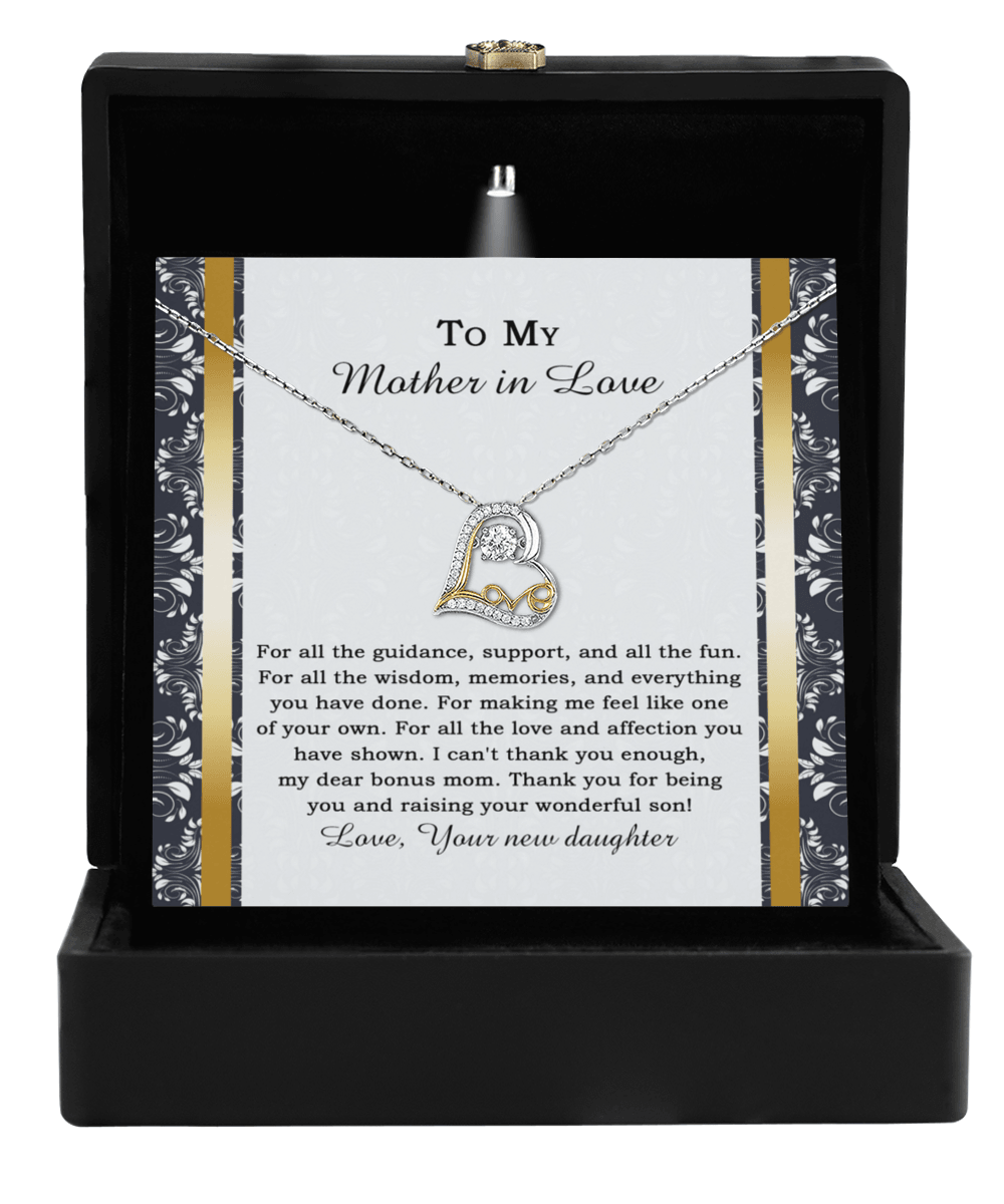 Mother-in-law Wedding Day Gift - One Of Your Own - Love Dancing Heart Pendant Necklace - Mallard Moon Gift Shop