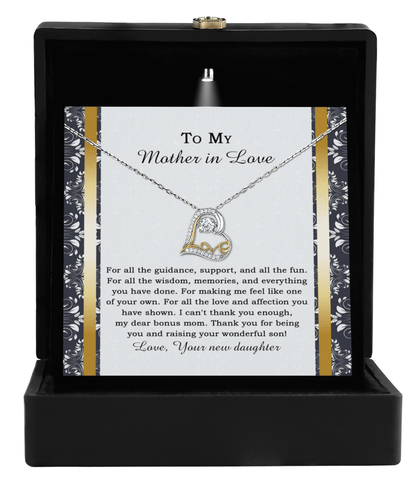 Mother-in-law Wedding Day Gift - One Of Your Own - Love Dancing Heart Pendant Necklace - Mallard Moon Gift Shop