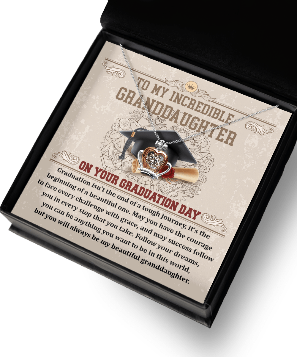 Granddaughter Graduation Gift Follow Your Dreams Crown Pendant Necklace - Mallard Moon Gift Shop