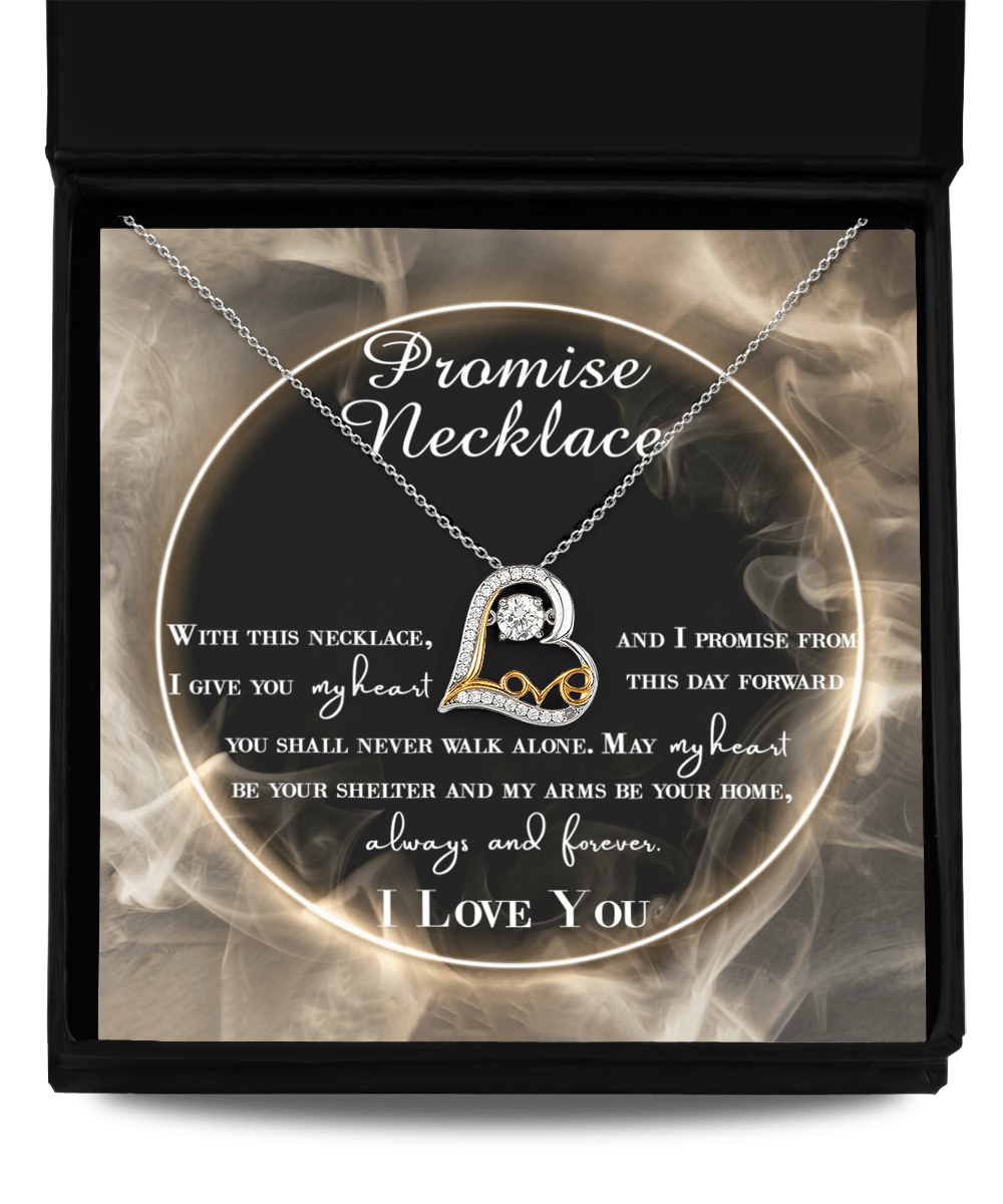 Wife Promise My Heart Love Necklace Anniversary Wedding Birthday Valentine's Day Gift From Husband - Mallard Moon Gift Shop