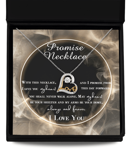 Wife Promise My Heart Love Necklace Anniversary Wedding Birthday Valentine's Day Gift From Husband - Mallard Moon Gift Shop