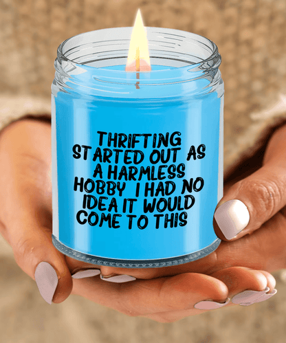 Thrifting Delight, Gifts for Friends, Thrifting Enthusiasts, Birthday, Holidays, Special Occasions, Quote Inspired Scented Soy Candle - Mallard Moon Gift Shop