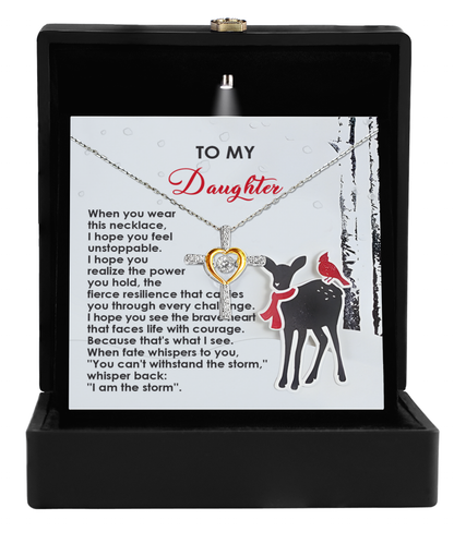 Daughter Heartfelt Gift- Every Challenge - Dancing Cross Pendant Necklace - Mallard Moon Gift Shop