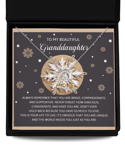 Gift for Granddaughter - As You Are - Love Dancing Heart Pendant Necklace - Mallard Moon Gift Shop