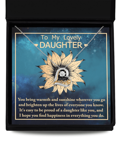 Daughter Gift for Birthday, Christmas, Graduation - Proud Of You - Love Dancing Heart Pendant Necklace - Mallard Moon Gift Shop