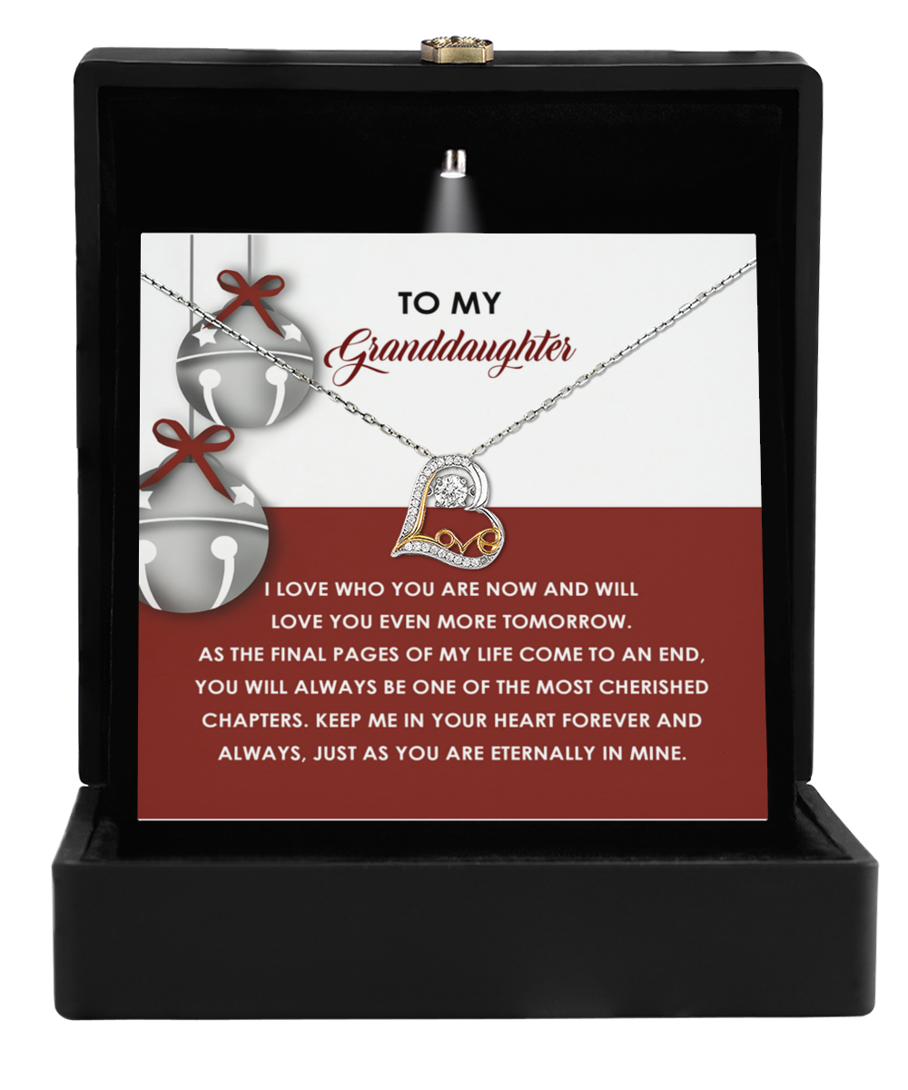 Gift for Granddaughter - To An End - Love Dancing Heart Pendant Necklace - Mallard Moon Gift Shop