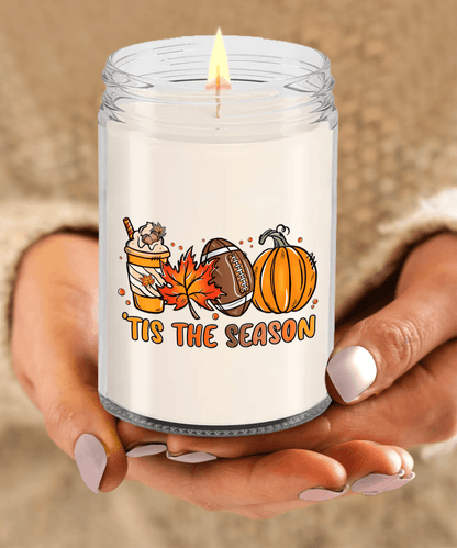 Smells Like Football, Fall and Pumpkin Spice Scented Soy Candles - Mallard Moon Gift Shop