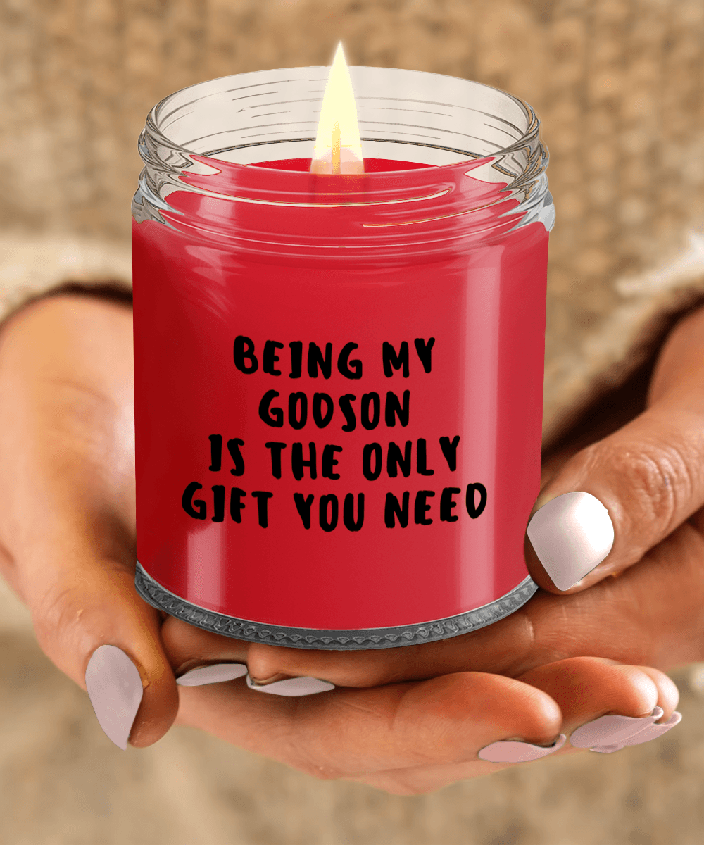 Godson Gift Ideas - Being My Godson is The Only Gift You Need Scented Soy Candle - Mallard Moon Gift Shop