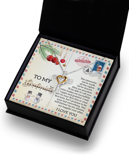 Soulmate, Wife, Girlfriend Romantic Gift - Last Everything -  Dancing Cross Pendant Necklace - Mallard Moon Gift Shop