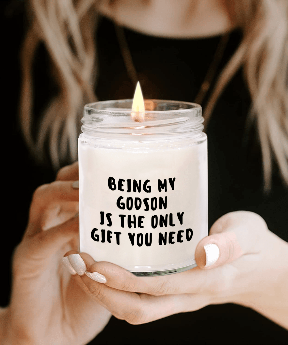Godson Gift Ideas - Being My Godson is The Only Gift You Need Scented Soy Candle - Mallard Moon Gift Shop