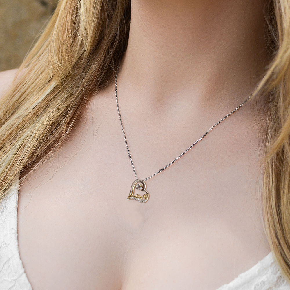 Gift for Granddaughter - As You Are - Love Dancing Heart Pendant Necklace - Mallard Moon Gift Shop