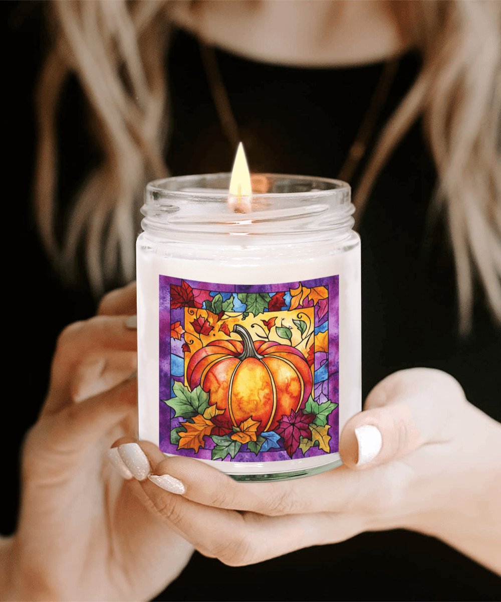 Fall Pumpkin Soy Container Jar Candle Home Decor - Mallard Moon Gift Shop