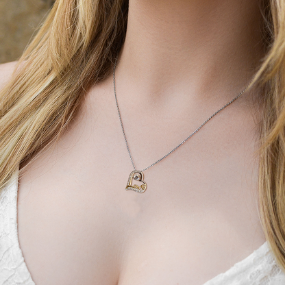 Daughter Halloween Inspired - Put Your Hat On and Don't Hide Your Magic Love Dancing Heart Necklace - Mallard Moon Gift Shop