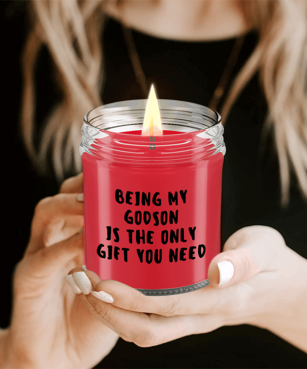 Godson Gift Ideas - Being My Godson is The Only Gift You Need Scented Soy Candle - Mallard Moon Gift Shop