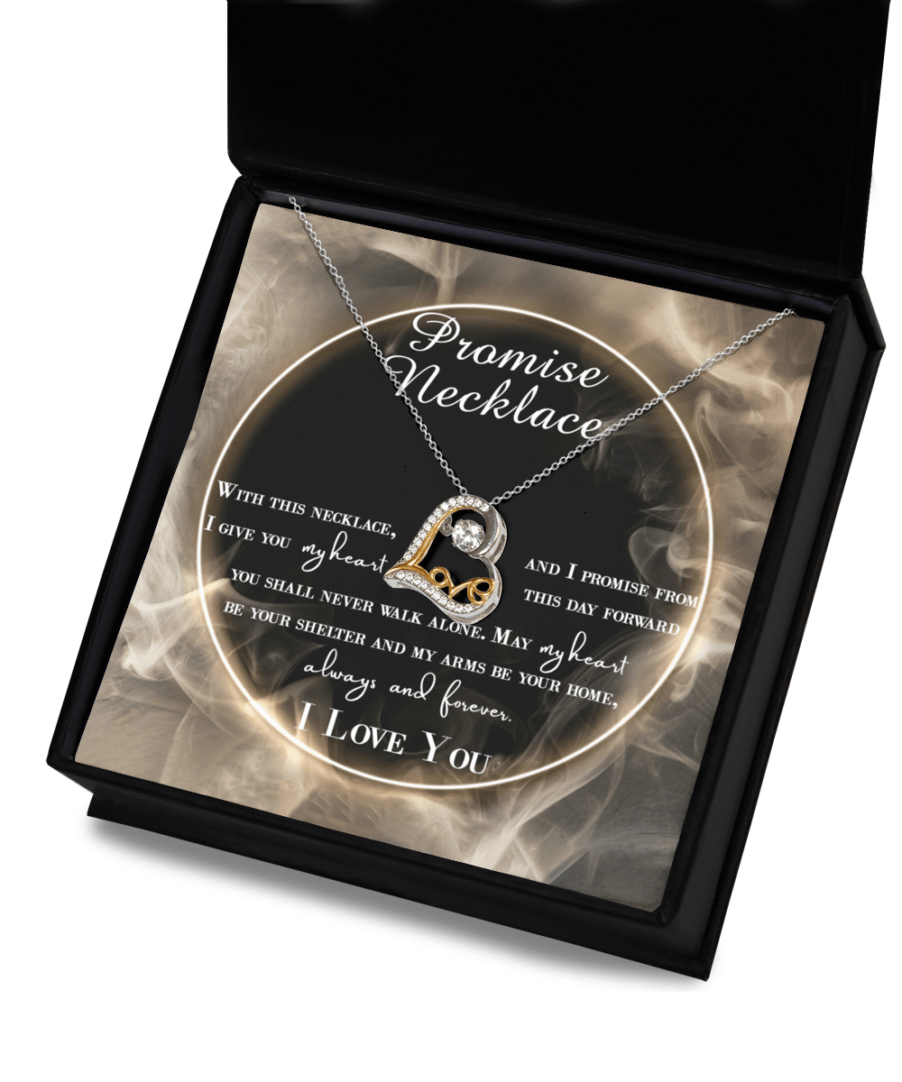 Wife Promise My Heart Love Necklace Anniversary Wedding Birthday Valentine's Day Gift From Husband - Mallard Moon Gift Shop