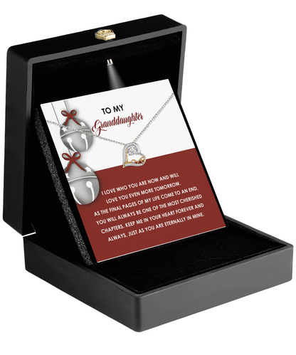 Gift for Granddaughter - To An End - Love Dancing Heart Pendant Necklace - Mallard Moon Gift Shop