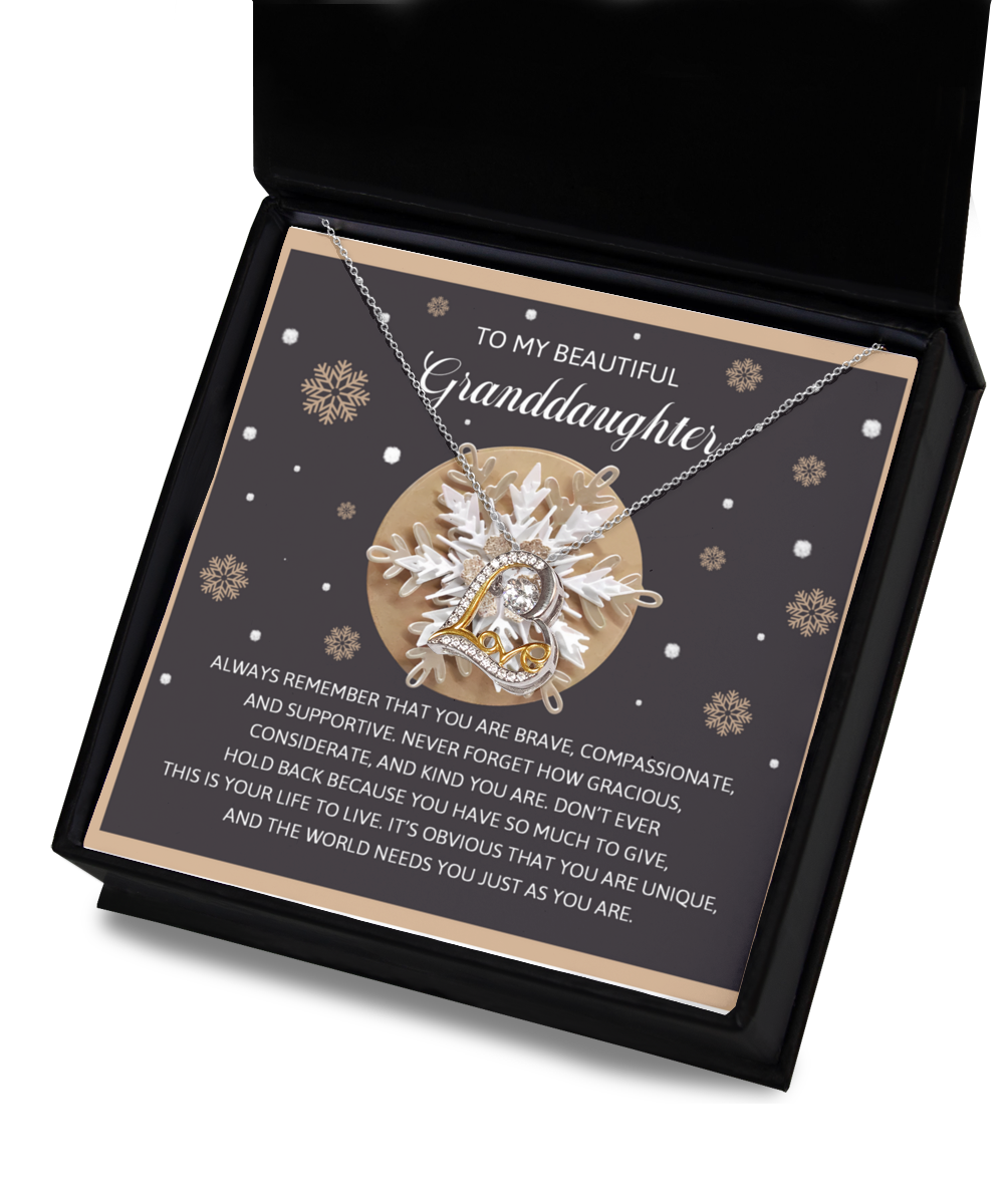 Gift for Granddaughter - As You Are - Love Dancing Heart Pendant Necklace - Mallard Moon Gift Shop