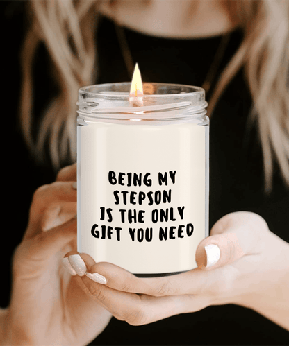 Stepson Gift Ideas - Being My Stepson is The Only Gift You Need Scented Soy Candle - Mallard Moon Gift Shop