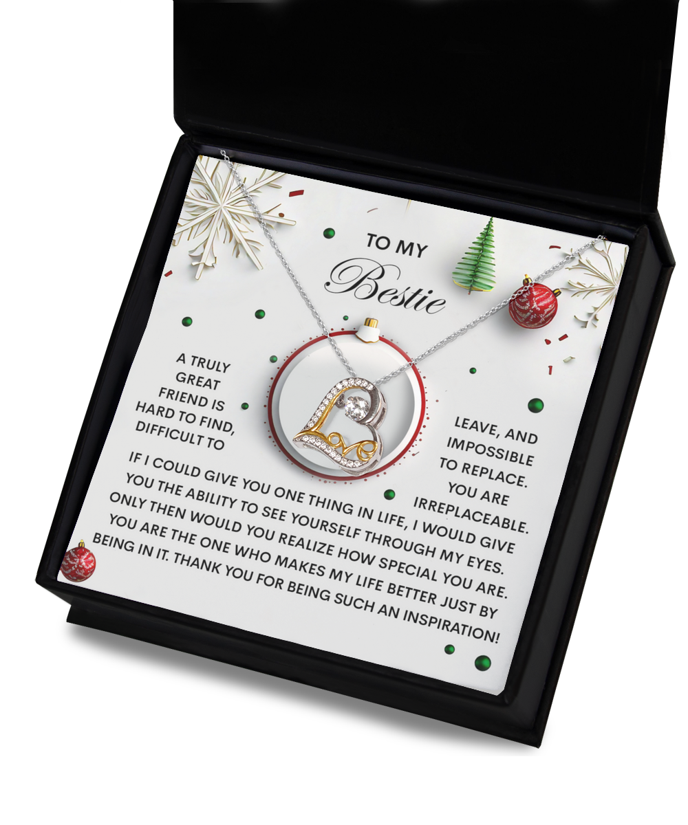 Gift for Bestie - The One - Love Dancing Heart Pendant Necklace - Mallard Moon Gift Shop