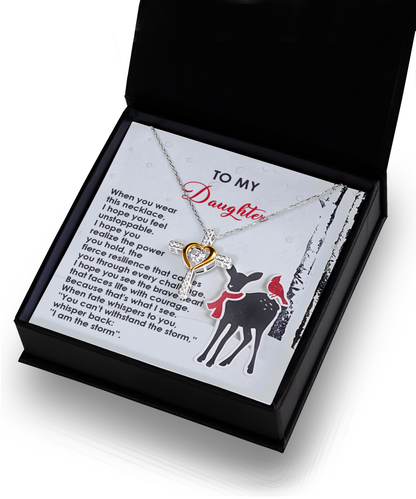 Daughter Heartfelt Gift- Every Challenge - Dancing Cross Pendant Necklace - Mallard Moon Gift Shop