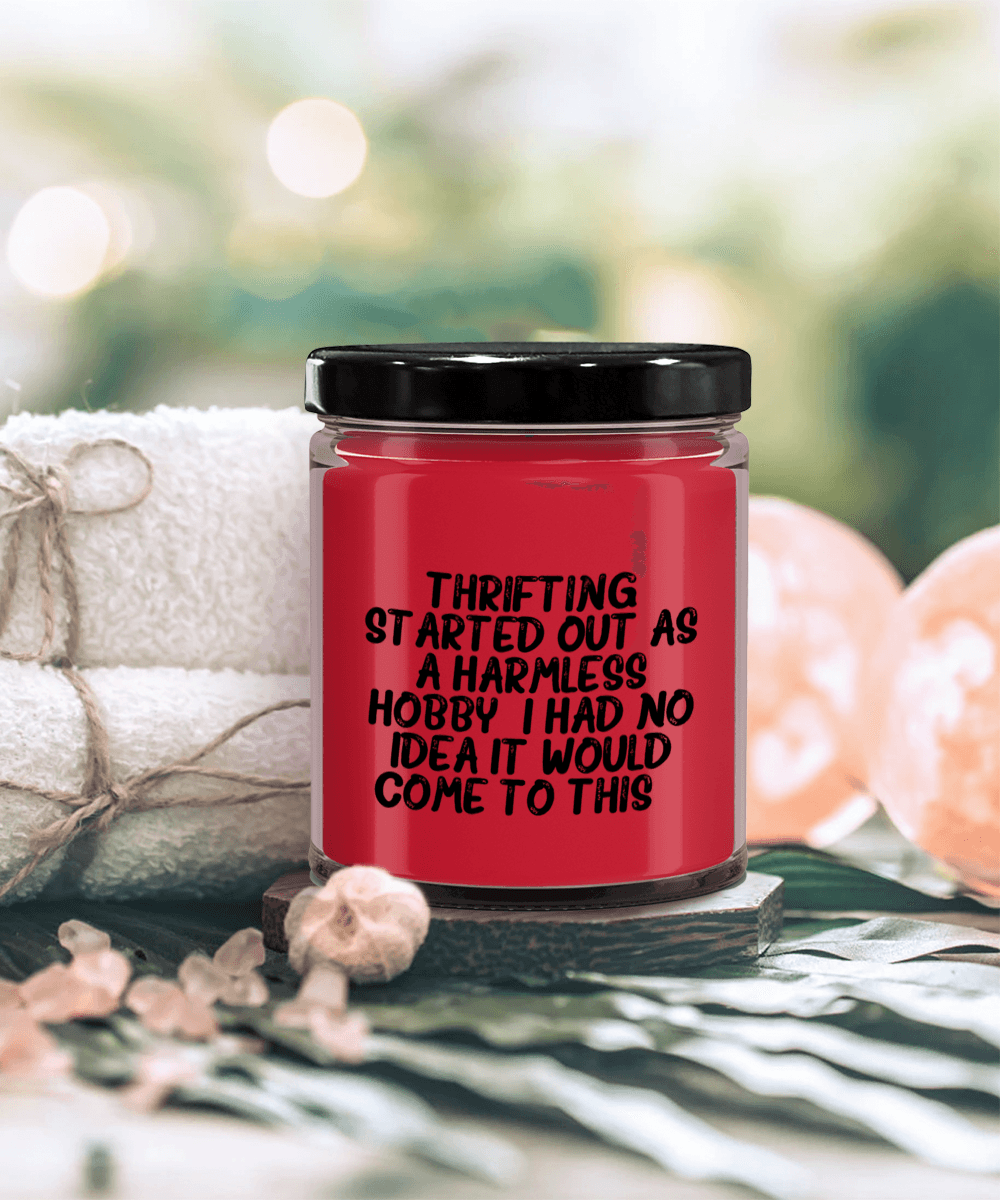 Thrifting Delight, Gifts for Friends, Thrifting Enthusiasts, Birthday, Holidays, Special Occasions, Quote Inspired Scented Soy Candle - Mallard Moon Gift Shop