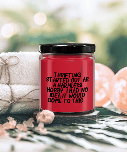 Thrifting Delight, Gifts for Friends, Thrifting Enthusiasts, Birthday, Holidays, Special Occasions, Quote Inspired Scented Soy Candle - Mallard Moon Gift Shop