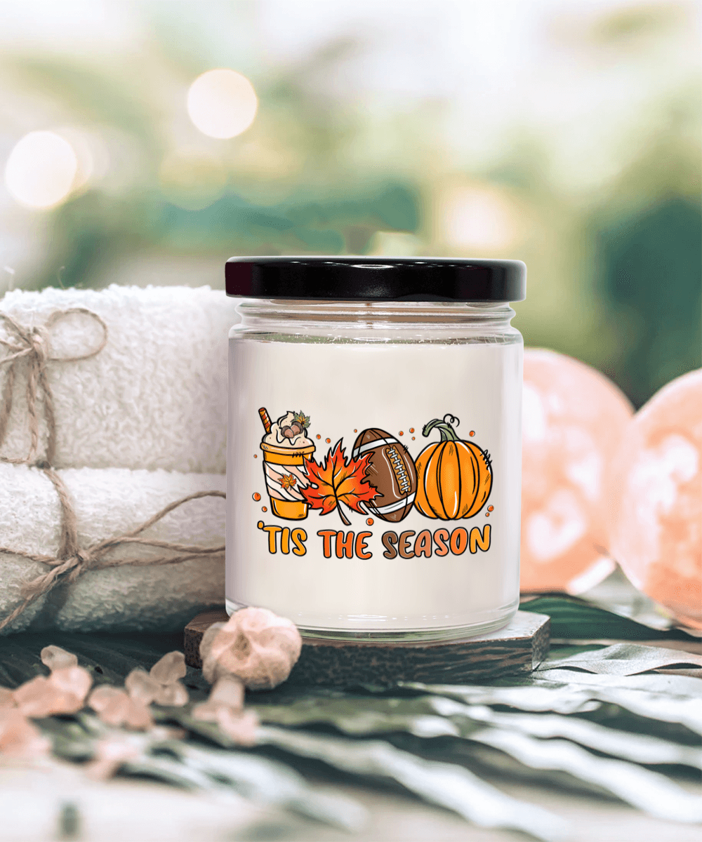 Smells Like Football, Fall and Pumpkin Spice Scented Soy Candles - Mallard Moon Gift Shop