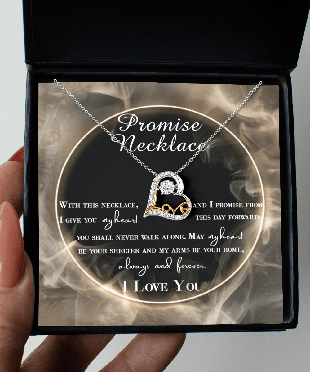 Wife Promise My Heart Love Necklace Anniversary Wedding Birthday Valentine's Day Gift From Husband - Mallard Moon Gift Shop