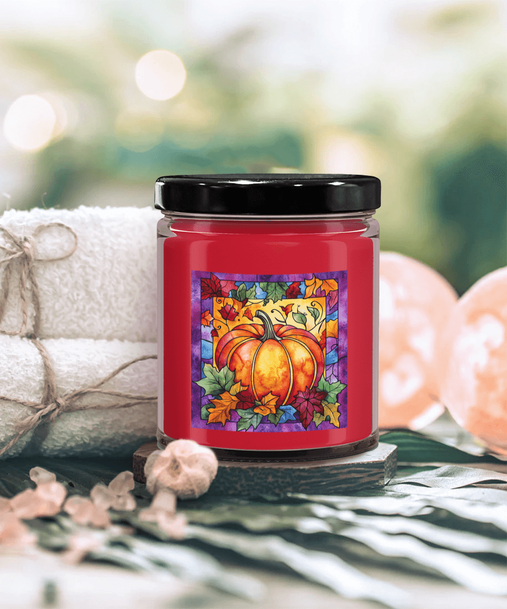 Fall Pumpkin Soy Container Jar Candle Home Decor - Mallard Moon Gift Shop