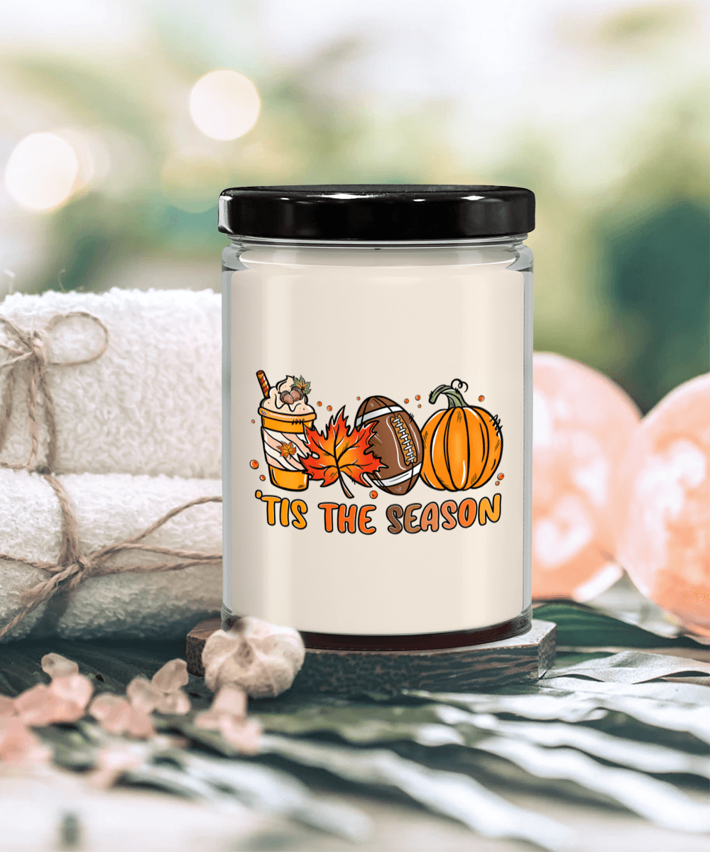 Smells Like Football, Fall and Pumpkin Spice Scented Soy Candles - Mallard Moon Gift Shop