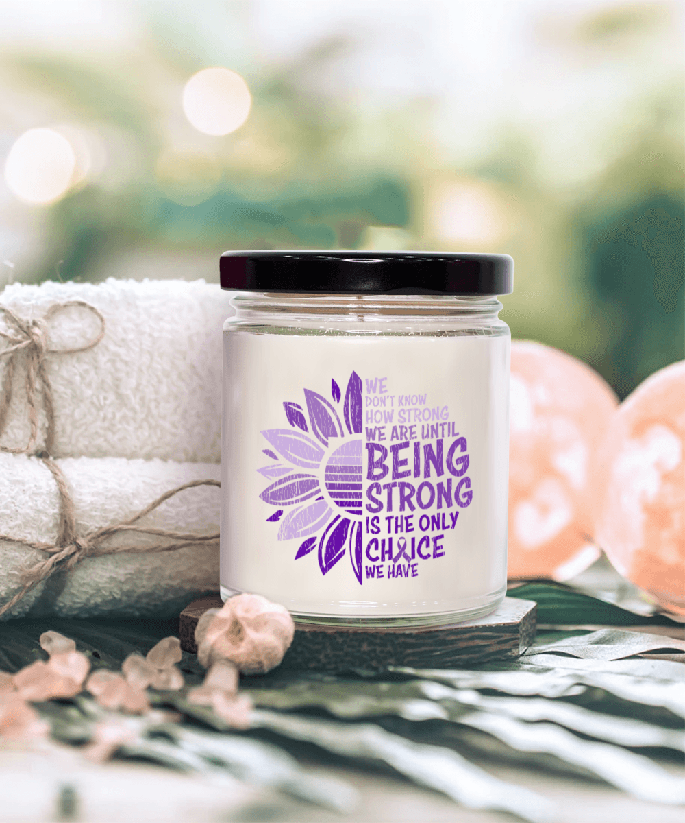 Cancer Support Hodgkins Lymphoma Being Strong Scented Soy Candle - Mallard Moon Gift Shop