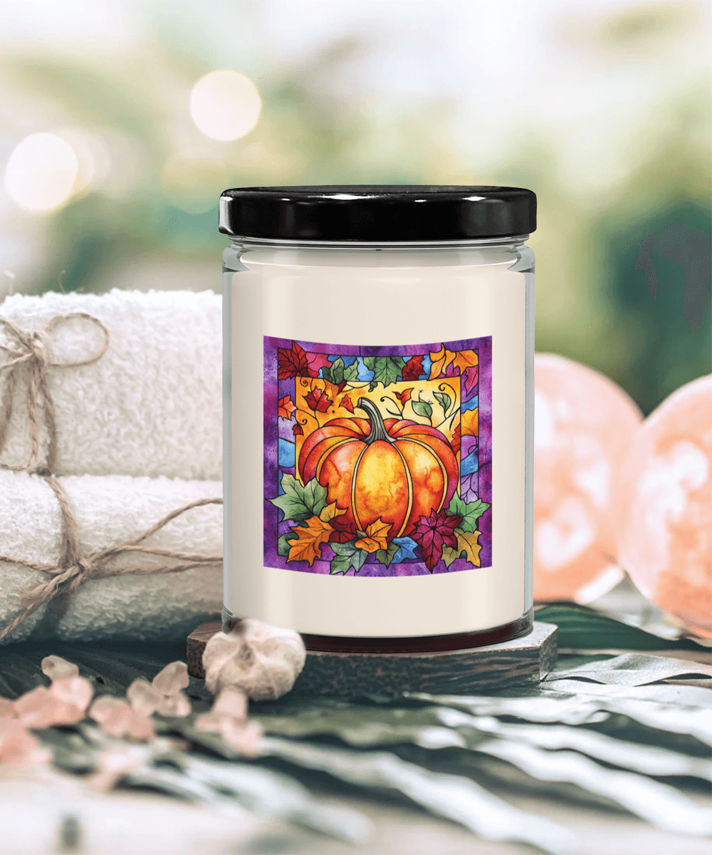 Fall Pumpkin Soy Container Jar Candle Home Decor - Mallard Moon Gift Shop