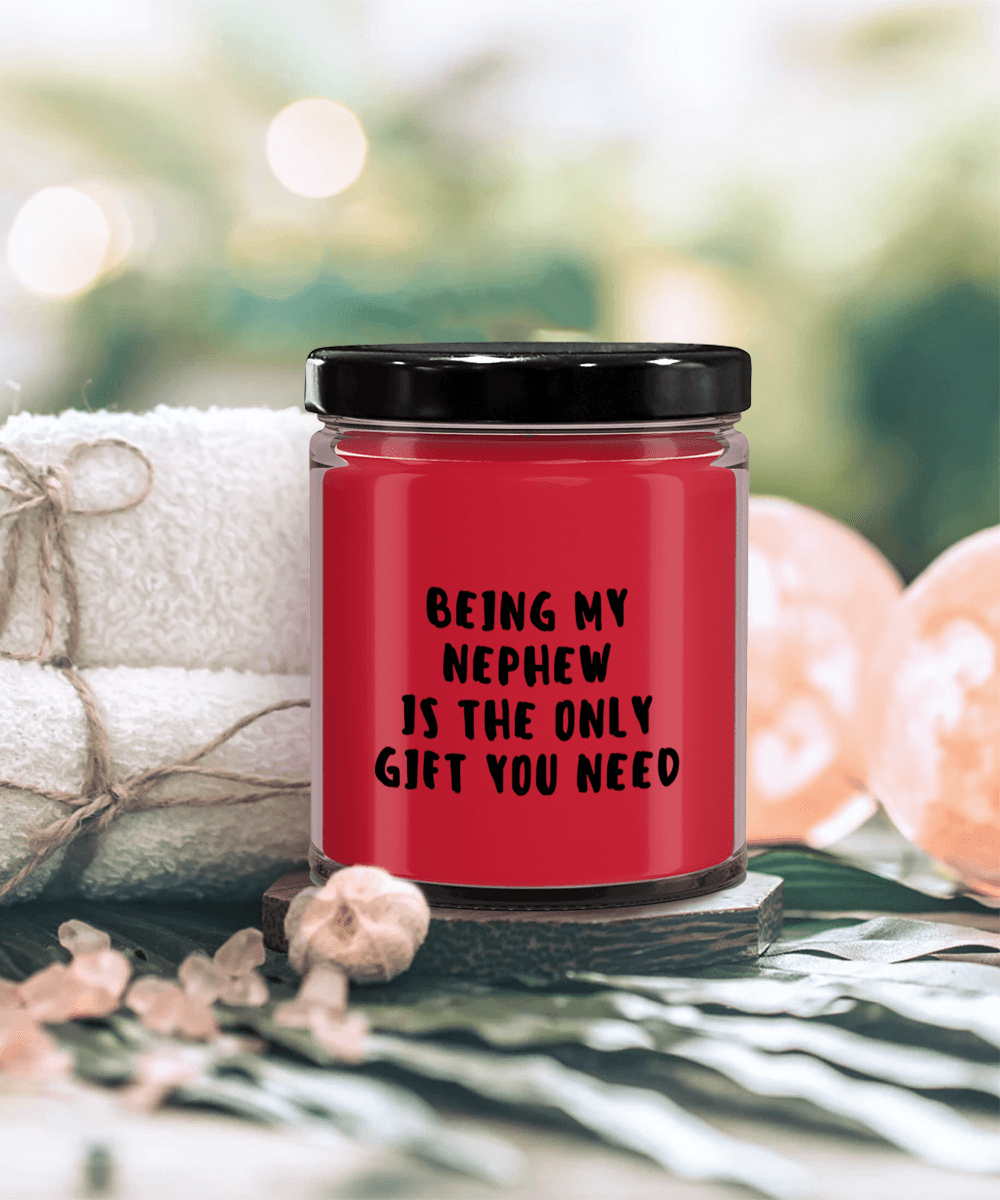 Nephew Gift Ideas - Being My Nephew is The Only Gift You Need Scented Soy Candle - Mallard Moon Gift Shop