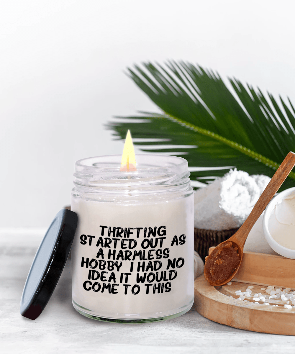 Thrifting Delight, Gifts for Friends, Thrifting Enthusiasts, Birthday, Holidays, Special Occasions, Quote Inspired Scented Soy Candle - Mallard Moon Gift Shop