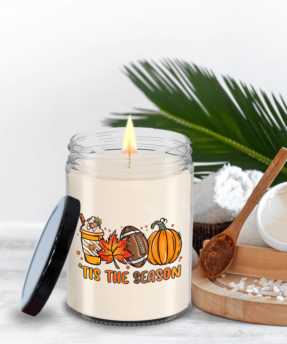 Smells Like Football, Fall and Pumpkin Spice Scented Soy Candles - Mallard Moon Gift Shop